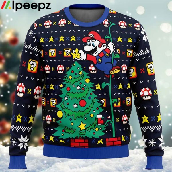 Its a Tree Super Mario Bros. Ugly Christmas Sweater