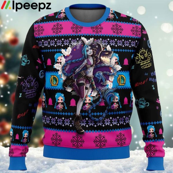 Jinx League of Legends Ugly Christmas Sweater