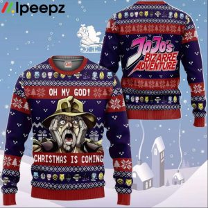 Joseph Joestar Ugly Christmas Sweater Oh My God JoJos Anime