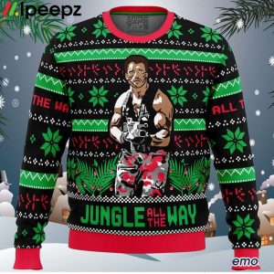 Jungle All The Way Arnold Schwarzenegger Christmas Ugly Sweater
