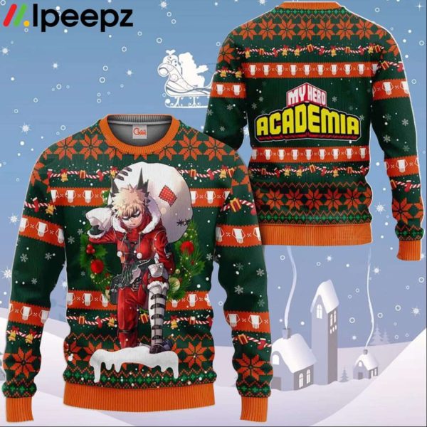 Katsuki Bakugo Ugly Christmas Sweater Anime Xmas Gift