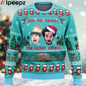 Keep The Change Home Alone Ugly Christmas Sweater