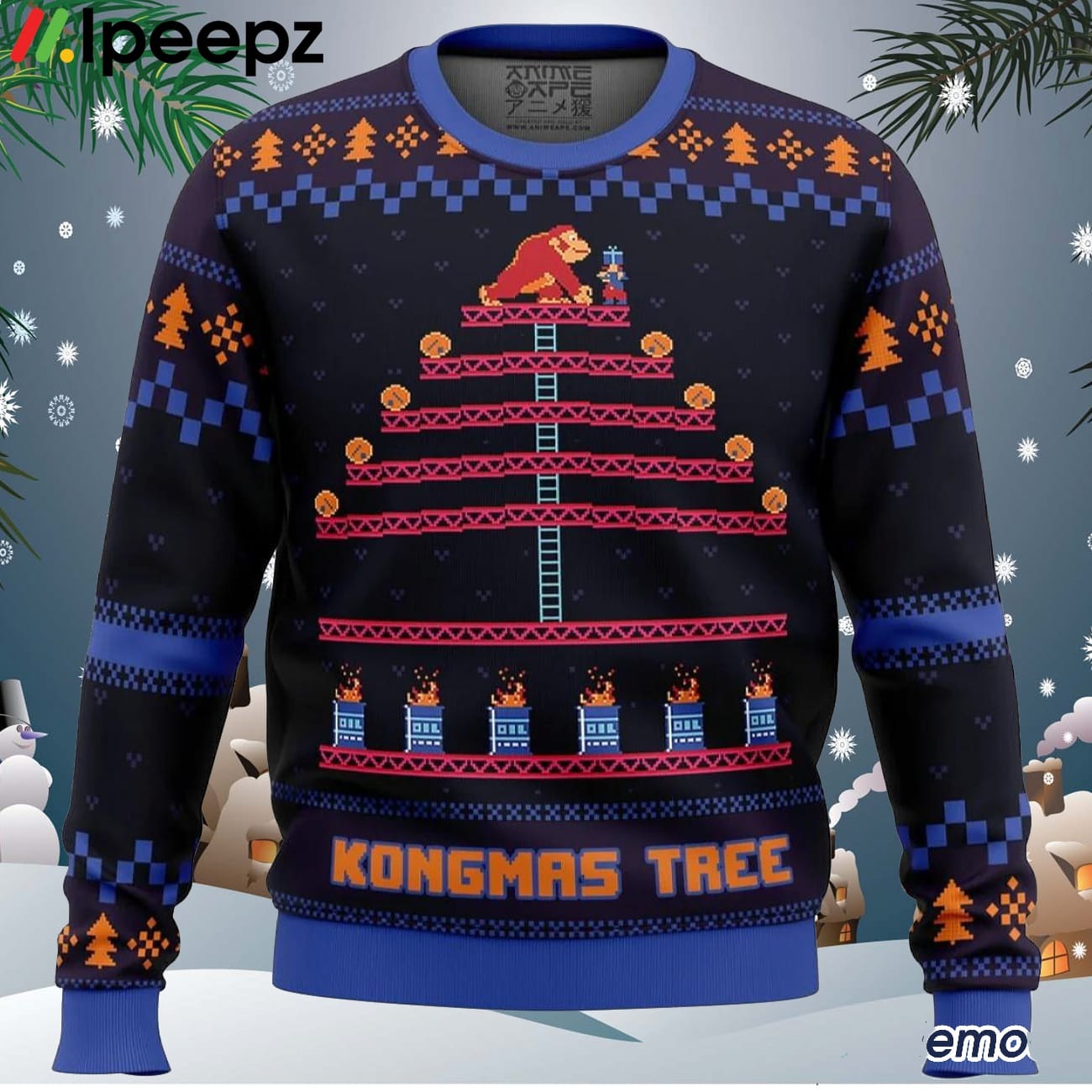 King Kong Kongmas Tree Christmas Ugly Sweater