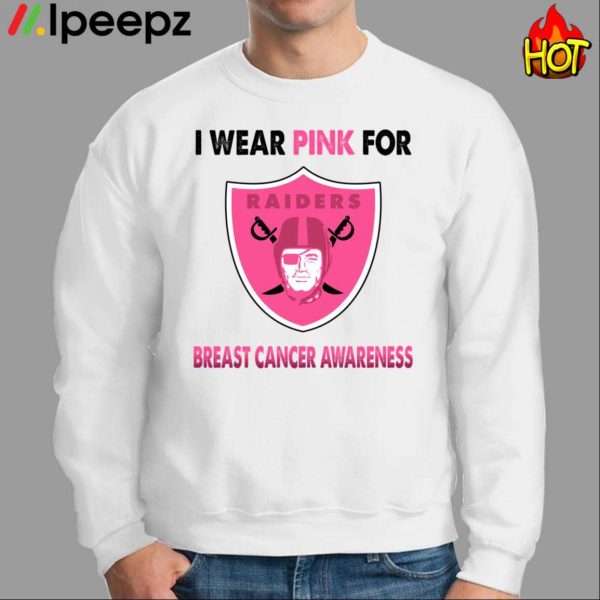 Las Vegas Raiders I Wear Pink For Breast Cancer Awareness Shirt