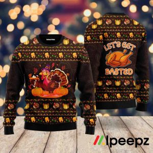 Lets Get Basted Turkey Thanksgiving Ugly Sweater