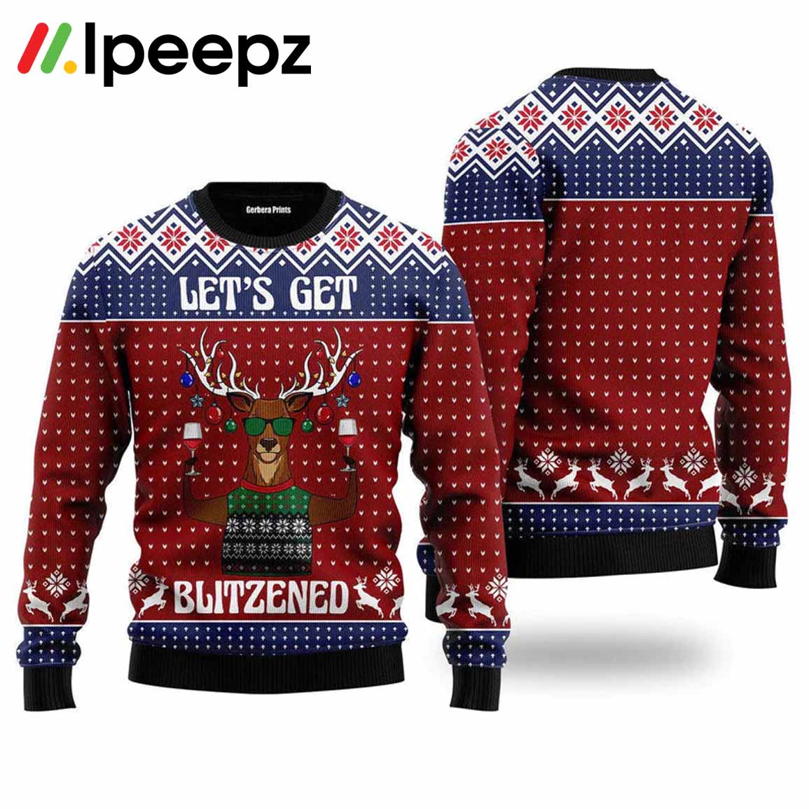 Let’s Get Slouchy Ugly Christmas Sweater