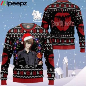 Light Yagami Ugly Christmas Sweater Dnote Anime Xmas Gift