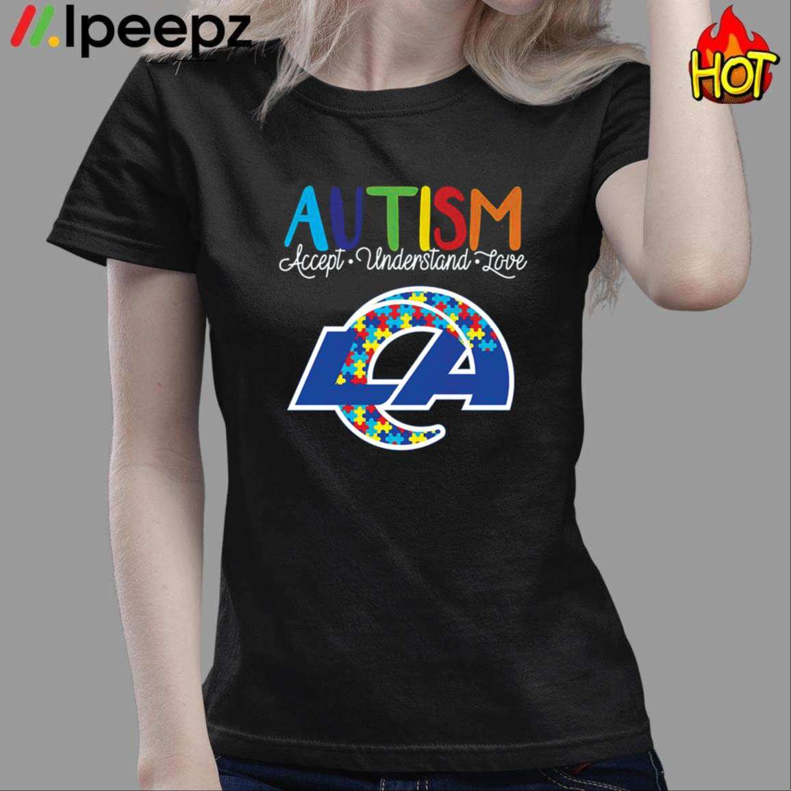 Los Angeles Rams NFL Autism Awareness Accept Understand love shirt