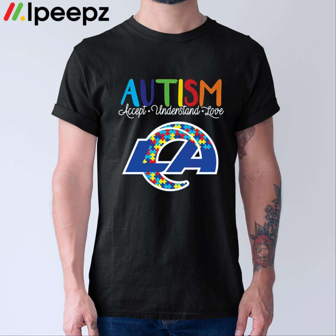 Los Angeles Rams Nfl Autism Awareness Accept Understand Love Shirt