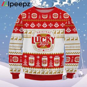 Lucky Lager Christmas Ugly Sweater