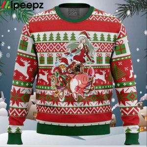 Meliodas and Elizabeth 7 Deadly Sins Ugly Christmas Sweater