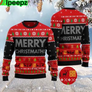 Merry Christmath Red And Black Funny Ugly Sweater