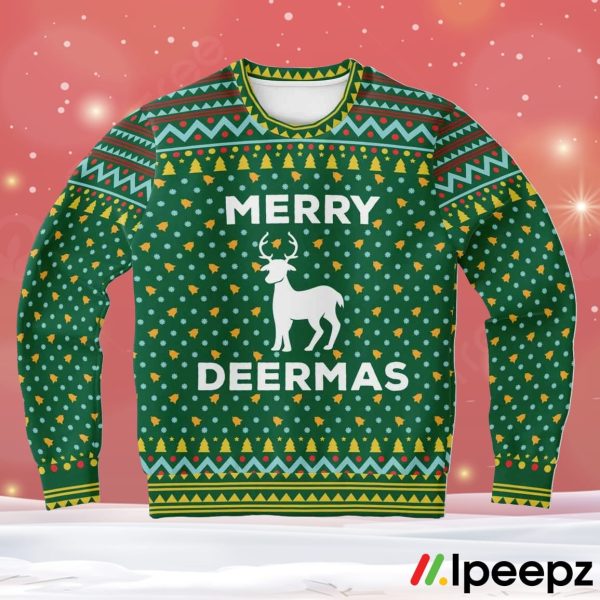 Merry Deermas Ugly Christmas Sweater