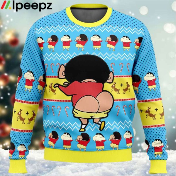 Naughty Shinnosuke Crayon Shin-chan Ugly Christmas Sweater