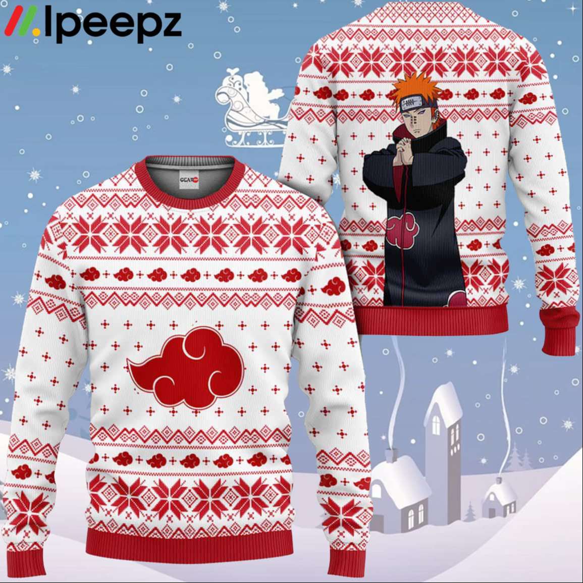 Pain Ugly Christmas Sweater Custom For Anime Fans