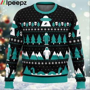 Paranormal Xmas Alien Ugly Christmas Sweater
