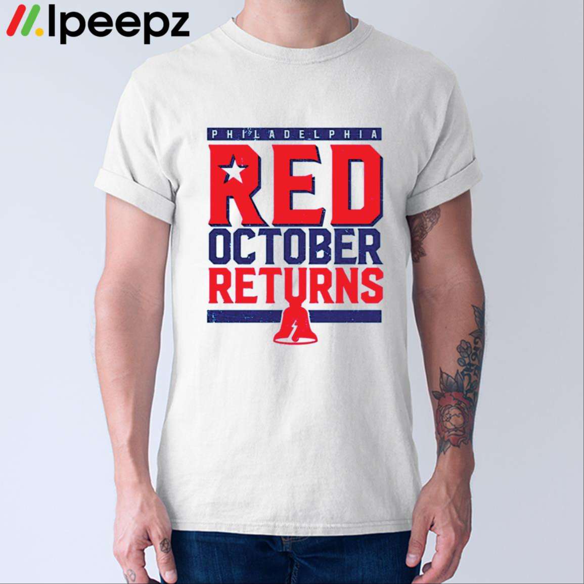 Ipeepz Philadelphia Phillies Red October Returns Shirt
