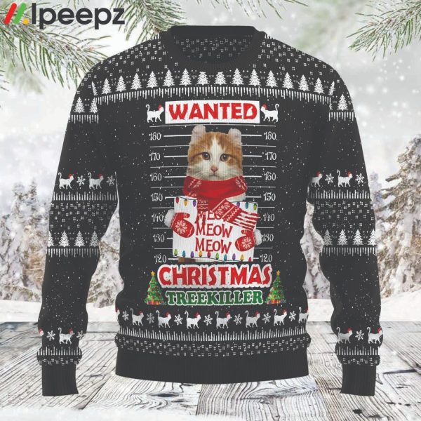 Photo Inserted Cat Treekiller Funny Family Ugly Christmas Holiday Sweater