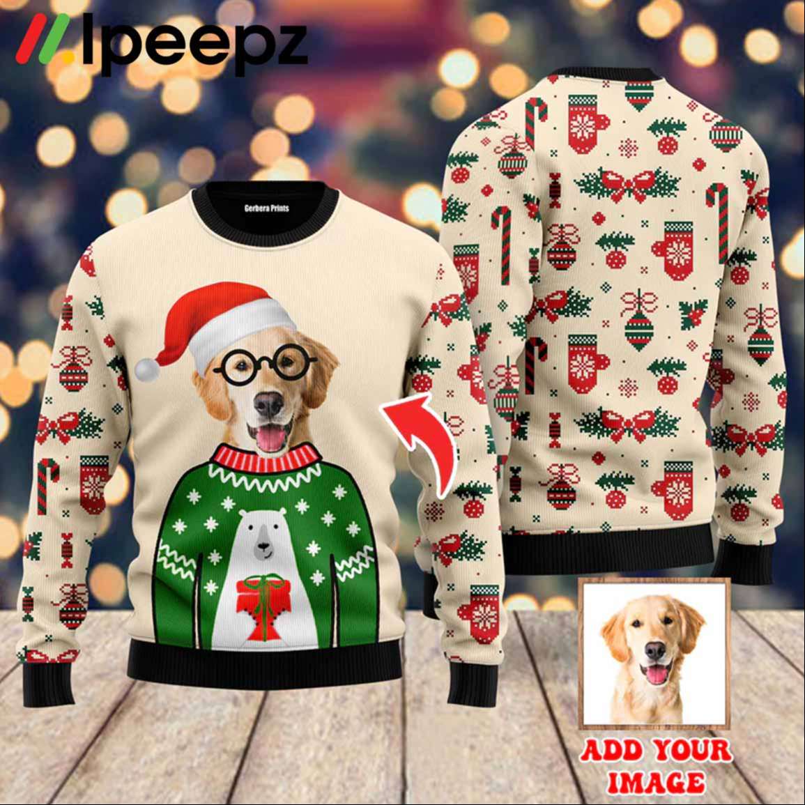 Photo Inserted Dog Christmas Sweaters