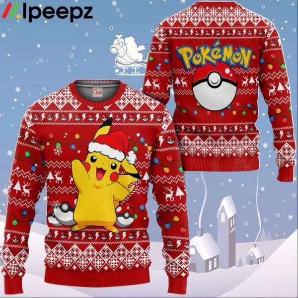 Pikachu Santa Ugly Christmas Sweater Anime Xmas Gift