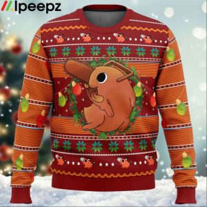 Pochita Chainsaw Man Ugly Christmas Sweater