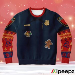 Police Uniform Ugly Christmas Sweater