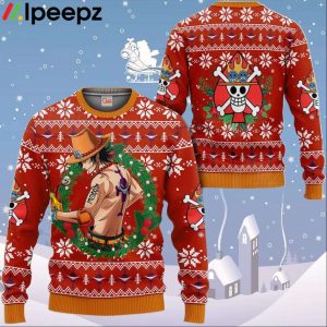 Portgas Ace Ugly Christmas Sweater One Piece Anime Xmas Gift