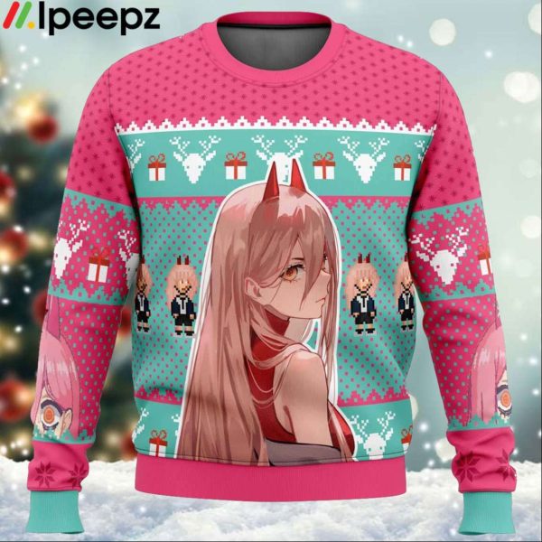 Power Chainsaw Man Ugly Christmas Sweater