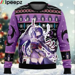 Raiden Genshin Impact Ugly Christmas Sweater