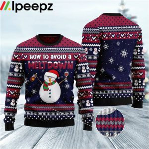 Red Wine Snowman How To Avoid A Meltdown Funny Ugly Sweater