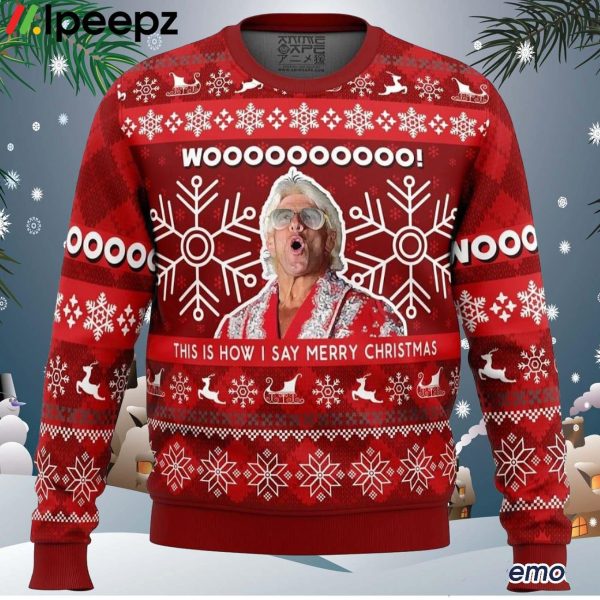Ric Flair Wooooo This Is How I Say Merry Christmas Sweater