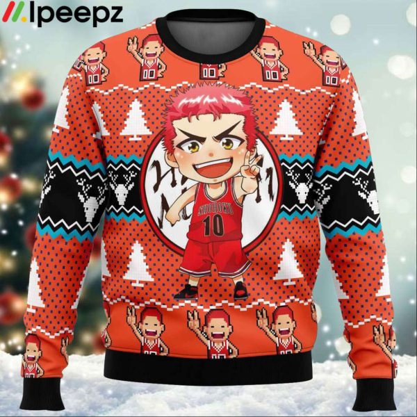 Sakuragi Hanamichi Slam Dunk Ugly Christmas Sweater