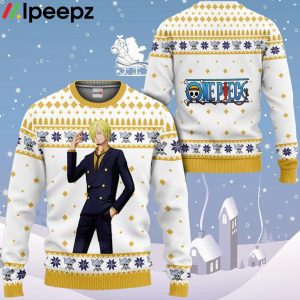 Sanji Custom Anime Ugly Christmas Sweater