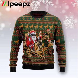 Santa And Dog Ugly Christmas Sweater