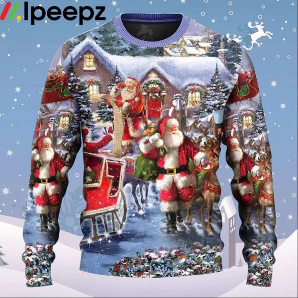 Santa Claus Comes Tonight Ugly Christmas Sweater