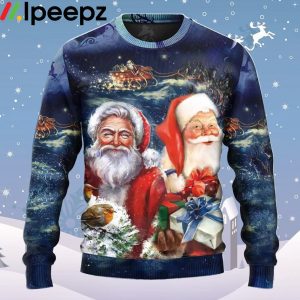 Santa Claus Snow Ugly Christmas Sweater