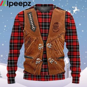 Santa Cowboy Vintage Style Ugly Christmas Sweater