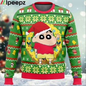 Santa Shinnosuke Crayon Shin chan Ugly Christmas Sweater