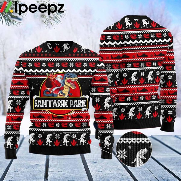 Santassic Park Christmas Funny Ugly Sweater