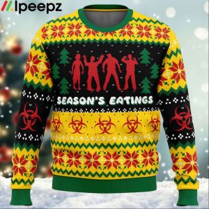 Seasons Eatings Zombie Ugly Christmas Sweater