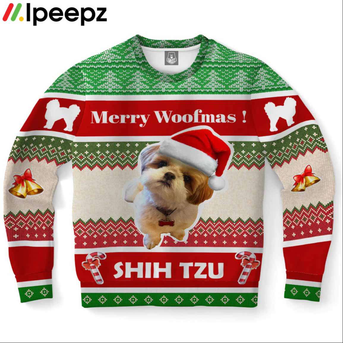 Shih tzu christmas jumper sale