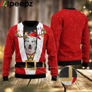 Siberian Husky Christmas Funny Red Ugly Sweater