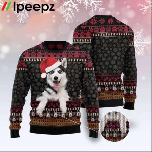 Siberian Husky Christmas Holiday Ugly Sweater