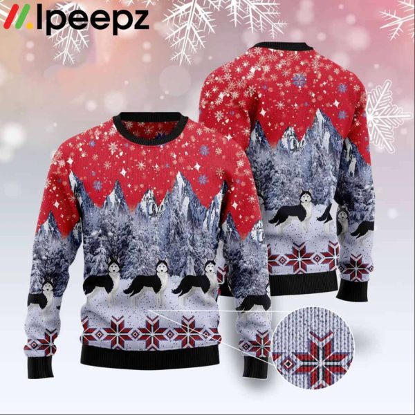 Siberian Husky Snow Ugly Christmas Sweater