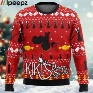 Silhouette Kikis Delivery Service Ugly Christmas Sweater