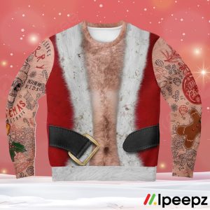 Sleeveless Bad Santa Ugly Christmas Sweater