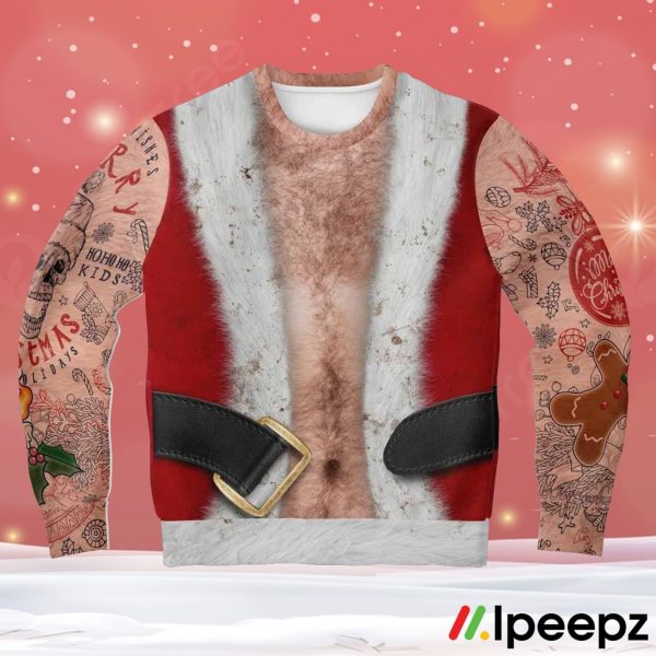 Sleeveless Bad Santa Ugly Christmas Sweater