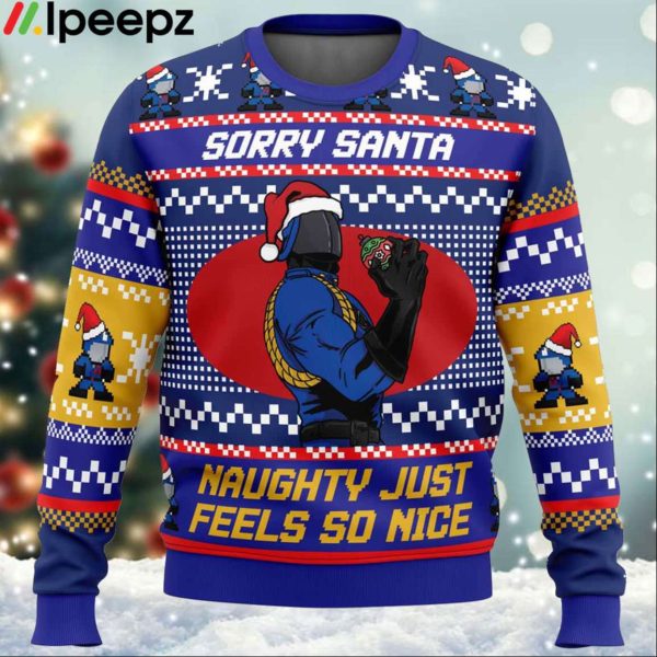 Sorry Santa Cobra Commander GI Joe Ugly Christmas Sweater