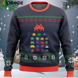 Space Invaders Ugly Christmas Sweater