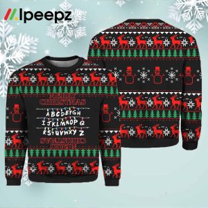 Stranger Things Alphabet Ugly Sweater